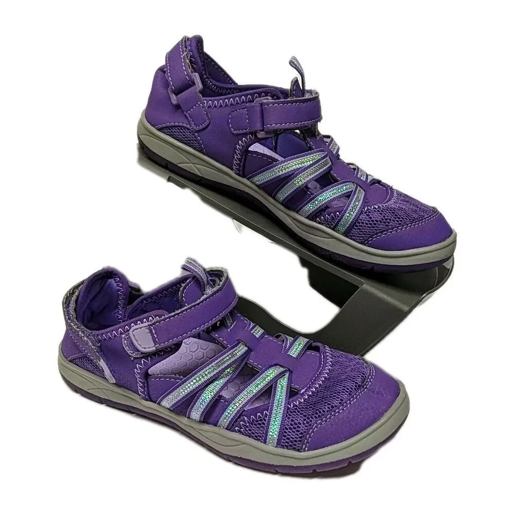 SO Girls Water Sandals 4 M Outdoors Fisherman Wet Shoes Strappy Purple